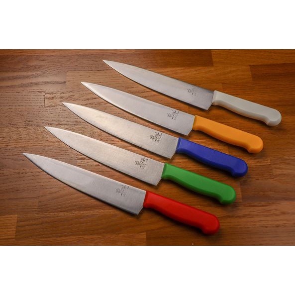 「和欣行」現貨、AY 70 麒麟 初學者用 彩色 橡膠柄 歐式 牛刀、料理刀、西餐刀 225MM
