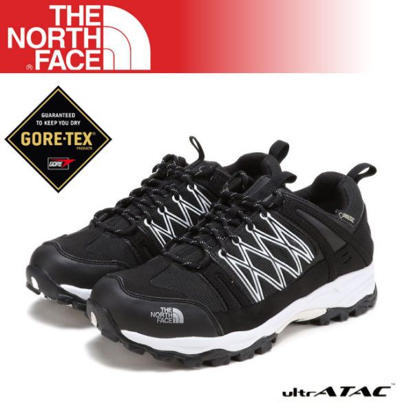 【The North Face 男 GORE-TEX低筒登山健行鞋《黑/白》】A2X8/登山/健行/防水/透氣/悠遊山水