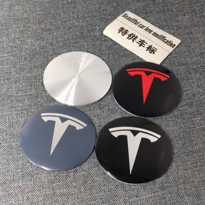 特斯拉輪轂貼 Modely Modelx Model3 S 輪胎中心蓋貼標誌 汽車貼紙