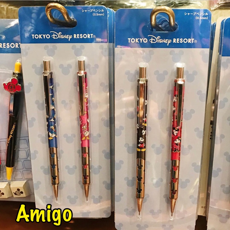 日本 迪士尼樂園 米奇 米妮 唐老鴨 黛西 黛絲 筆 自動筆 自動鉛筆 文具