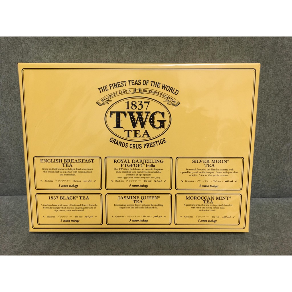 TWG 茶包 TWG TEA 新加坡 手工純棉茶包 綜合禮盒(六款口味)  2019.12.20 機場購回
