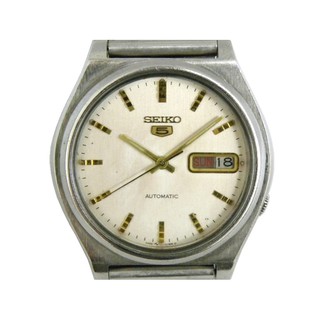 [專業模型] 機械錶 [SEIKO 109041] 精工5號自動錶[玫瑰金面+星+日期]時尚/軍/中性/軍錶