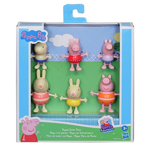 Hasbro Peppa Pig 粉紅豬小妹 - 佩佩豬 6入公仔主題裝扮組 - 泳衣組