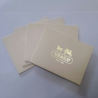 COACH 小卡片 生日送禮 瑕疵單張特價$10小卡片封 咖啡色 LOGO 生日送禮 單張特價聖誕節信封袋