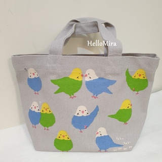兩色【HelloMira】日本鸚鵡小型手提袋 輕便小手提袋 手提袋 帆布袋 便當袋 便利袋 購物袋 日本代購 帆布包
