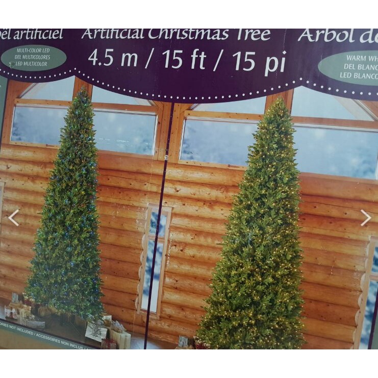 15尺 450公分 LED 聖誕樹展市品 1900233 2100顆 LED 好市多買 約4.5M 非12尺聖誕樹