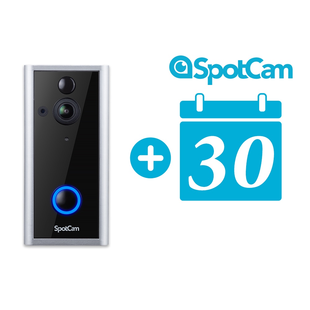 SpotCam Ring2 +30 超廣角180度 動態偵測 免費雲端 智慧門鈴攝影機