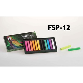 雄獅 FSP-12 螢光色軟式粉彩 12色組