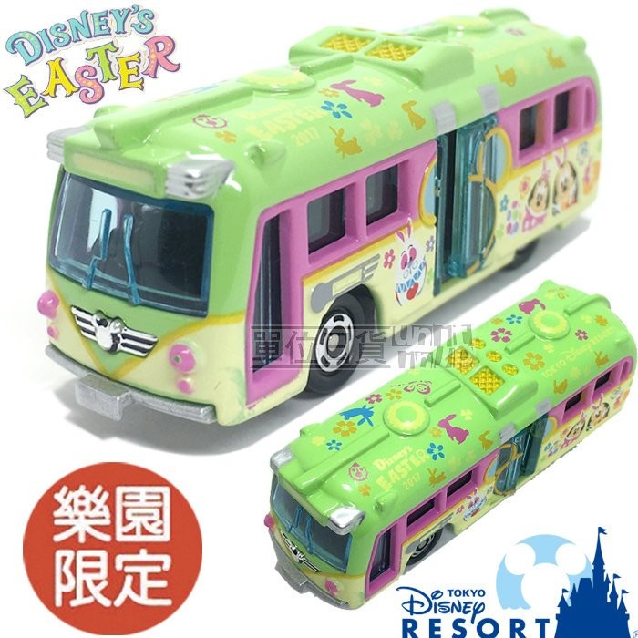 『 單位日貨 』2017 日本正版 多美 TOMY TOMICA 東京 迪士尼 樂園 復活節限定 巴士 合金 小車