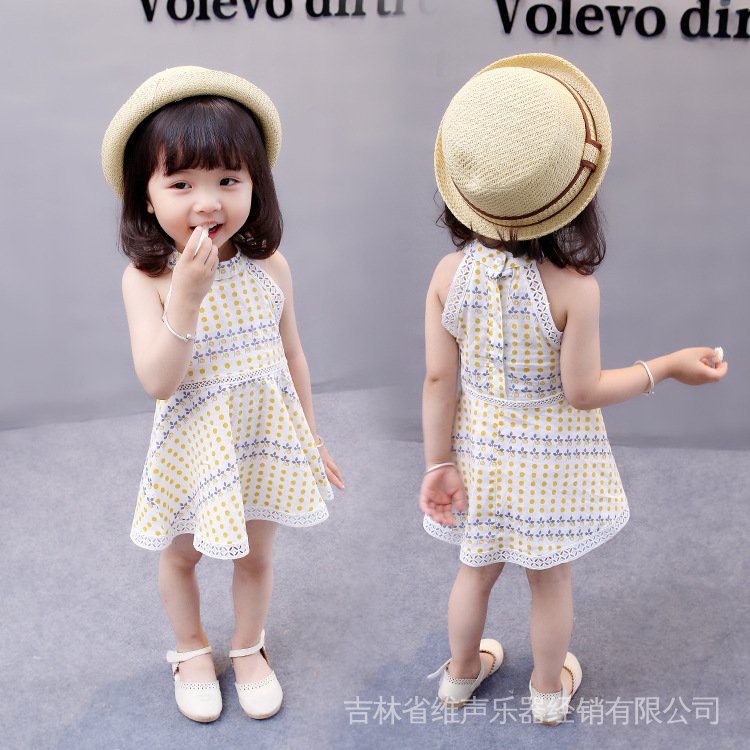 【現貨】Baby·Wong女童夏季全棉天絲棉圓點波西米亞洋裝可愛寶寶兒童裙子