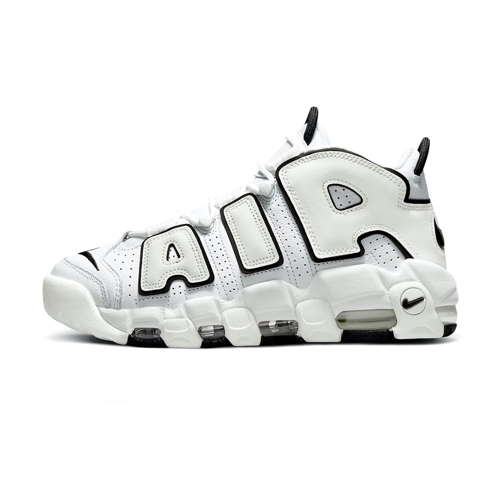 Nike Air More Uptempo 女 白黑 經典 復古 皮革 緩震 運動 休閒鞋 DO6718-100