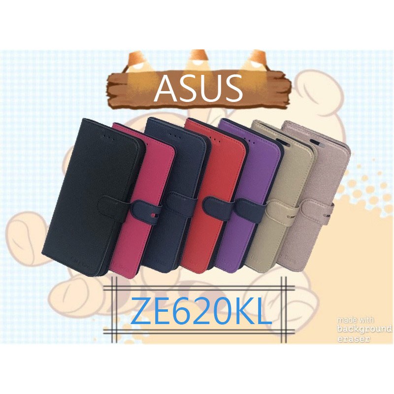 City Boss ASUS Zenfone 5 ZE620KL 側掀皮套 手機保護套 有磁扣 韓風 支架 軟殼 保護殼