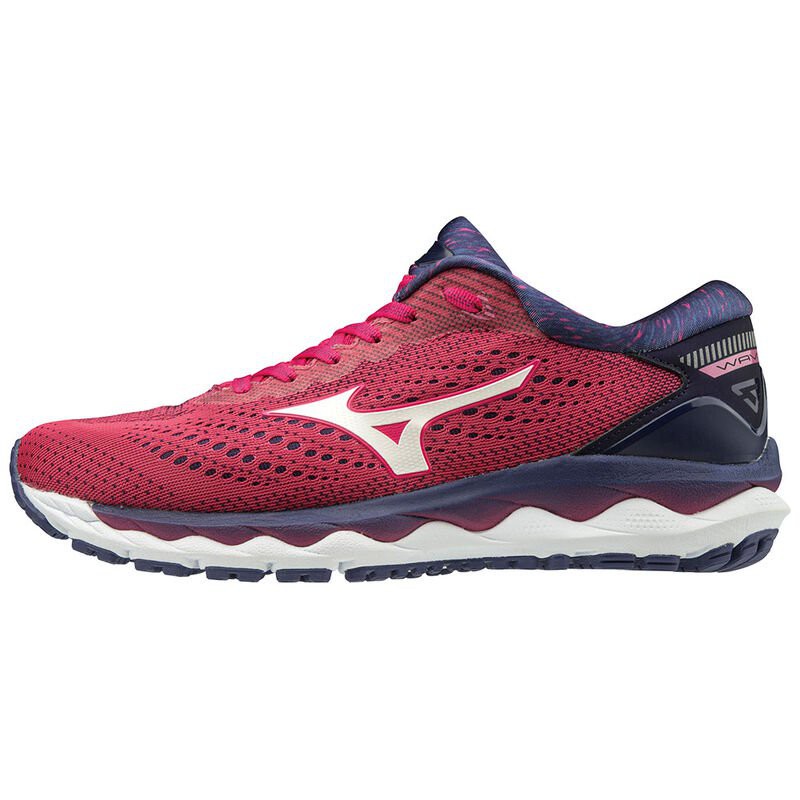 MIZUNO WAVE SKY 3 女鞋 慢跑 路跑 避震 穩定 耐磨 透氣 紫紅【運動世界】J1GD190201