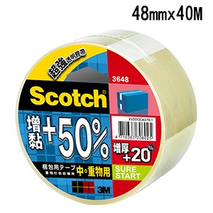 [大塊文具含發票] 3M Scotch OPP 超強透明封箱膠帶 3648  48mmx40M  重物打包封箱用 搶先賣