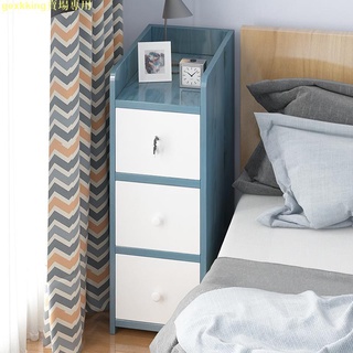 熱銷款TI超窄床頭櫃簡易夾縫25/30cm加縫隙收納櫃子帶鎖小櫃子簡約床邊櫃