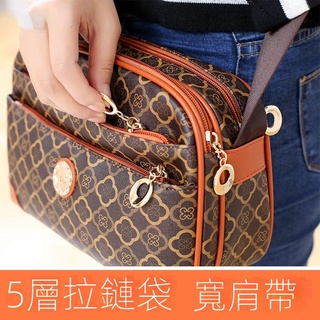 臺灣出貨 中年女包媽媽歐美百搭斜挎包中老年人女士小斜挎包 肩揹包女斜肩包 腋下包 女單肩斜跨揹包 側肩包多層大容量防水包
