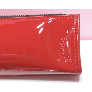 全新✨YSL 聖羅蘭 時尚MINI化妝包 時尚漆皮車線 口紅包 筆袋