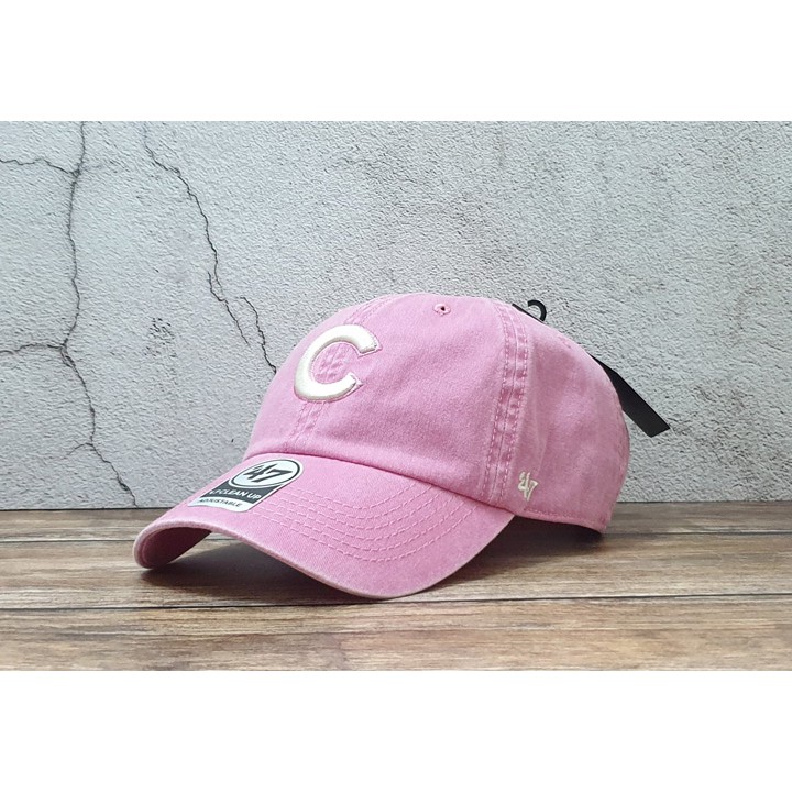 蝦拼殿 47 brand MLB芝加哥小熊 CUBS水洗復古粉紅色老帽 現貨供應中  男女都可以戴 現貨