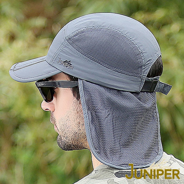 JUNIPER抗UV防曬可收納運動遮陽帽+披風-J7501