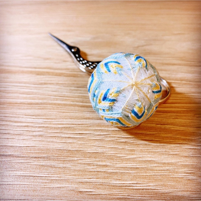 貳拾壹 菱格小花 手作手鞠球掛飾 鑰匙圈 手まり てまり 手毬 手鞠 蝦皮購物