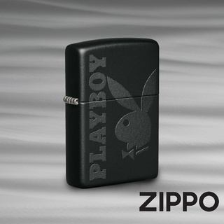 ZIPPO 花花公子-黑色格調防風打火機 美國設計 官方正版 現貨 禮物 送禮 刻字 客製化 終身保固 49342