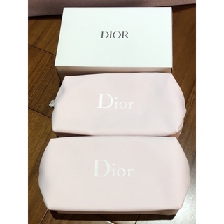 ［丸子］迪奧 Dior CD logo 粉色美妍包 化妝包