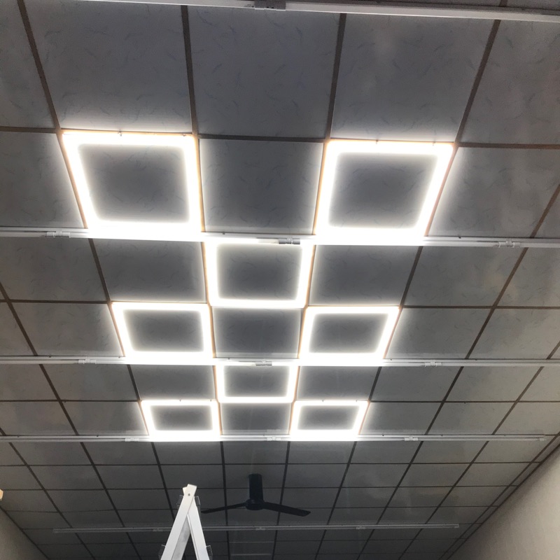 高亮度 輕鋼架 燈框 Led燈 免鑽孔 免鎖螺絲 三色款 蝦皮購物