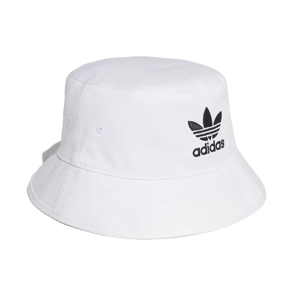 adidas 帽子 Adicolor 男女款 白 漁夫帽 斜紋布 電繡 愛迪達 三葉草 【ACS】 FQ4641