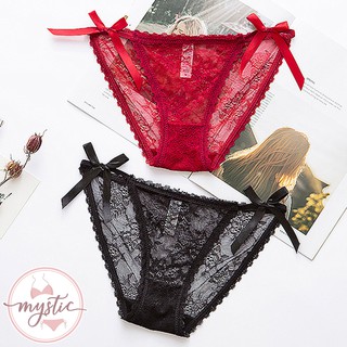 TING BRA 婷姐內衣❤現貨❤蕾絲透膚低腰細帶綁帶式三角內褲(共5色)