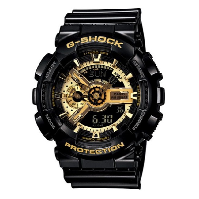 CASIO卡西歐 G-SHOCK 時尚運動錶 (GA-110GB-1)