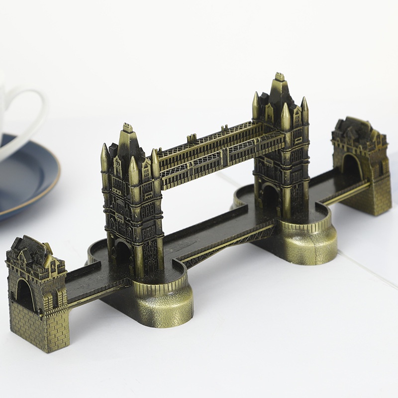 新款 小號英國倫敦塔橋模型泰晤士橋歐式擺件創意家居時尚攝影道具裝飾