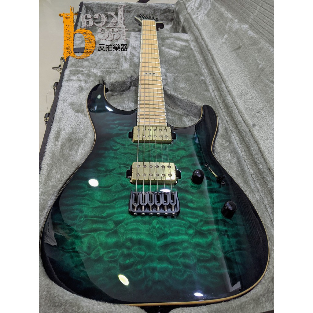 【反拍樂器】ESP E-II M-II NT BLACK TURQUOISE BURST 電吉他 代理公司貨