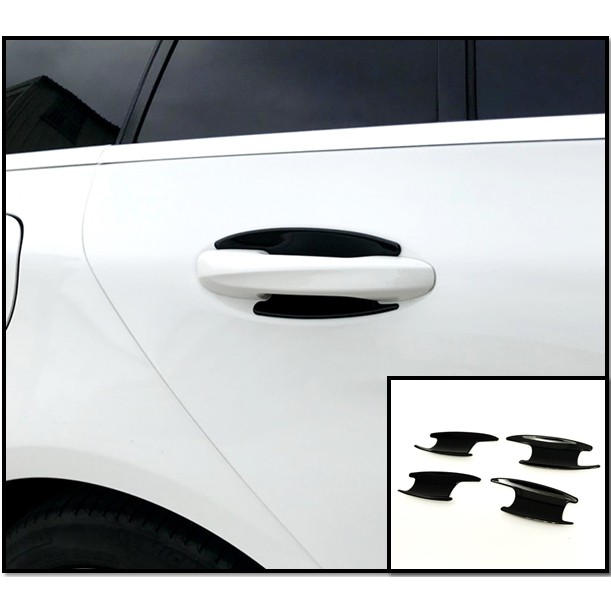 圓夢工廠 Benz C W205 C180 C200 C220 C250 2013~on 車門把手防刮門碗內襯貼 烤漆黑