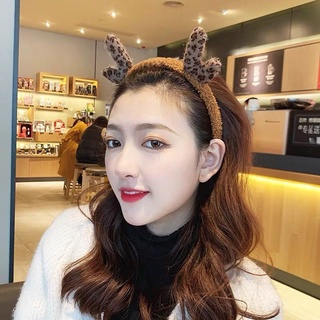 聖誕鹿角髮箍韓國超可愛少女賣萌髮飾頭箍甜美簡約百搭髮卡髮飾品