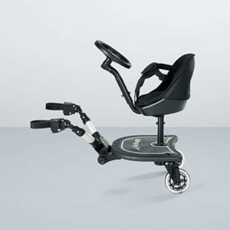 AirBuggy 推車兩用踏板+椅子+方向盤 +杯架 二手，椅子的安全扣帶壞掉，可自行更換