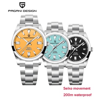 PAGANI DESIGN 新款 39MM男士機械手錶 NH35 男表機械表藍寶石不鏽鋼200M防水 PD-1690