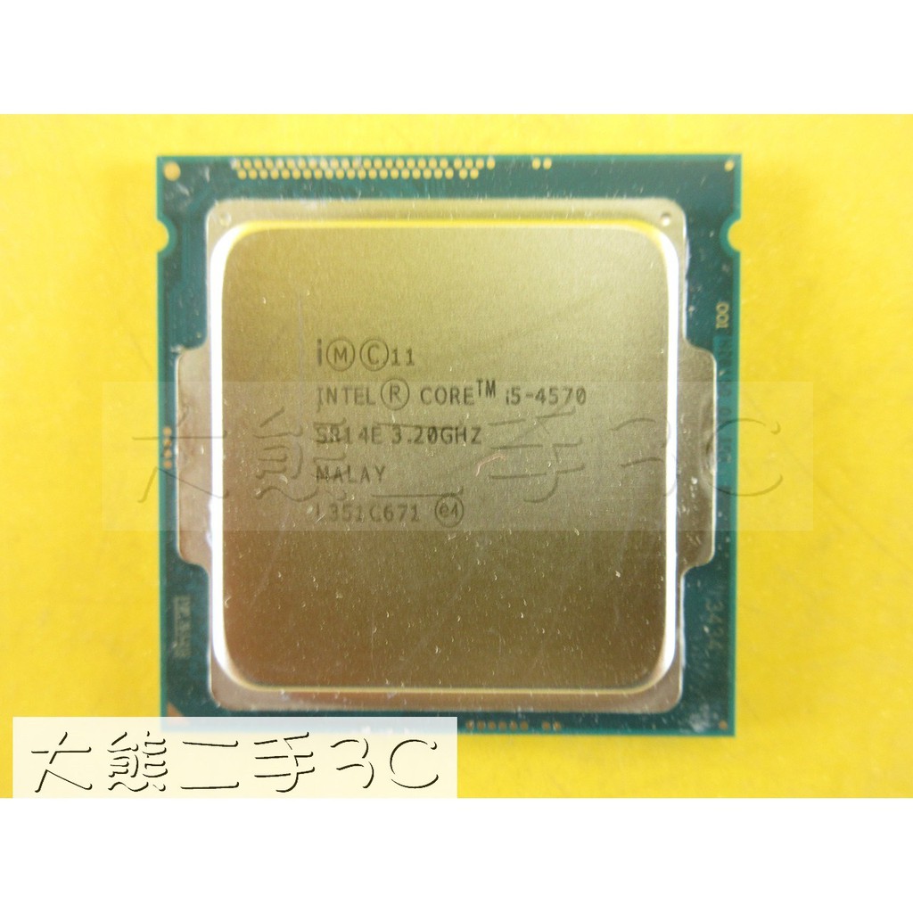 【大熊二手3C】CPU-1150 Core i5-4570 UP 3.6G 6M 5GT/s SR14E-4C4T