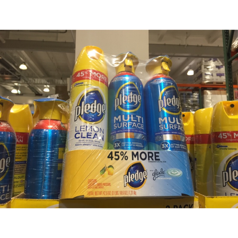 好市多CostcoPLEDGE碧麗珠萬用清潔亮光組403g*3入 1042579 蝦皮購物