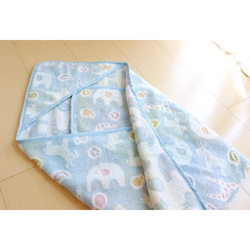 ［免運］東京西川 - 無螢光毛巾動物包巾 COTEX微笑貝爾熊包巾