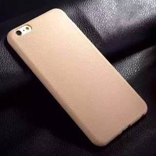 手機殼 iphone6(5.5) 簡約皮革紋TPU手機殼-淺卡其