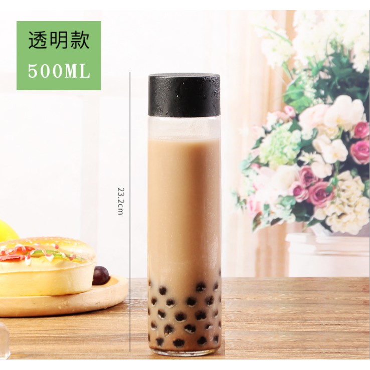 500ml透明玻璃水瓶/冷泡茶瓶(空瓶)