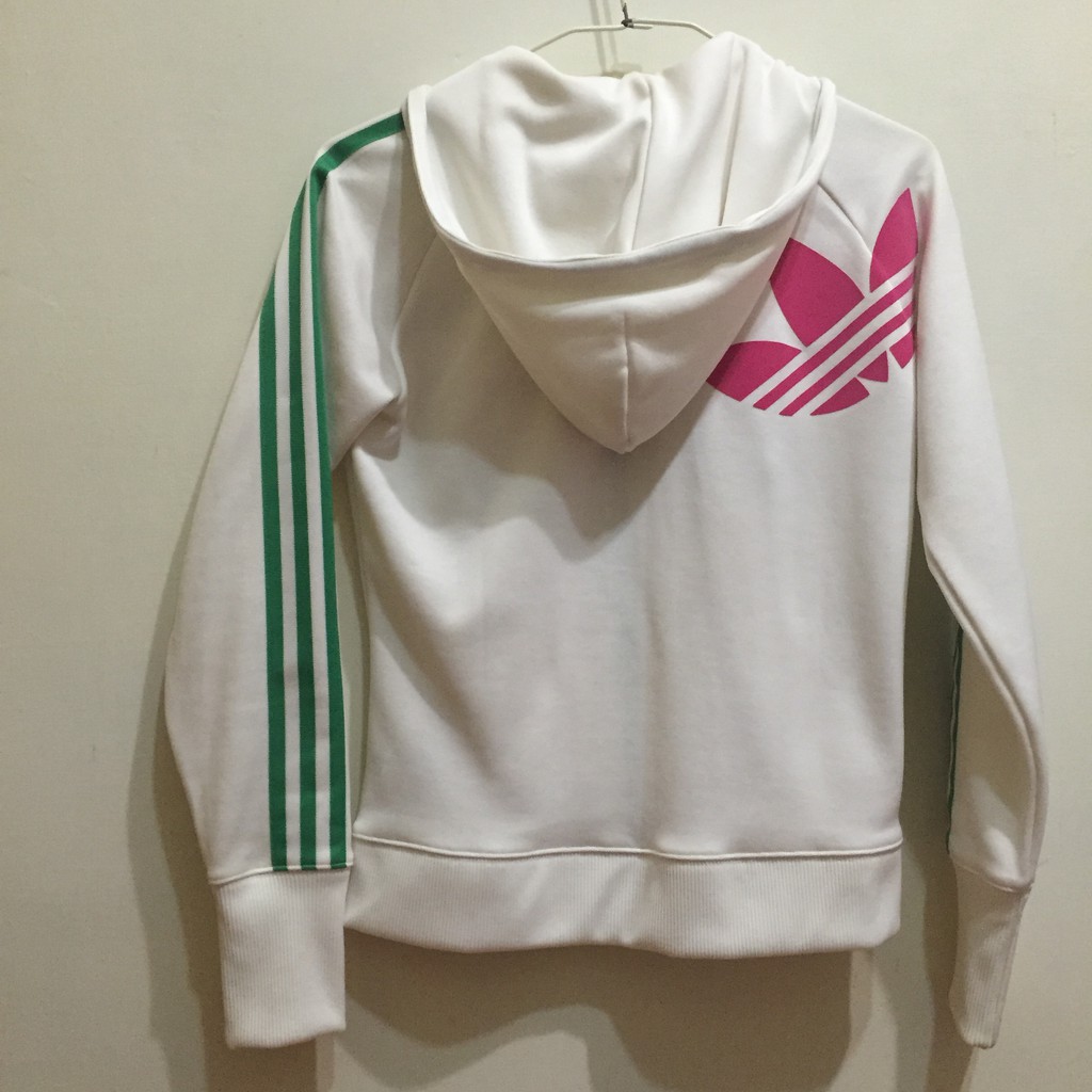 韓國限定adidas Originals 愛迪達白色連帽外套white Hoodie 帽t 蝦皮購物