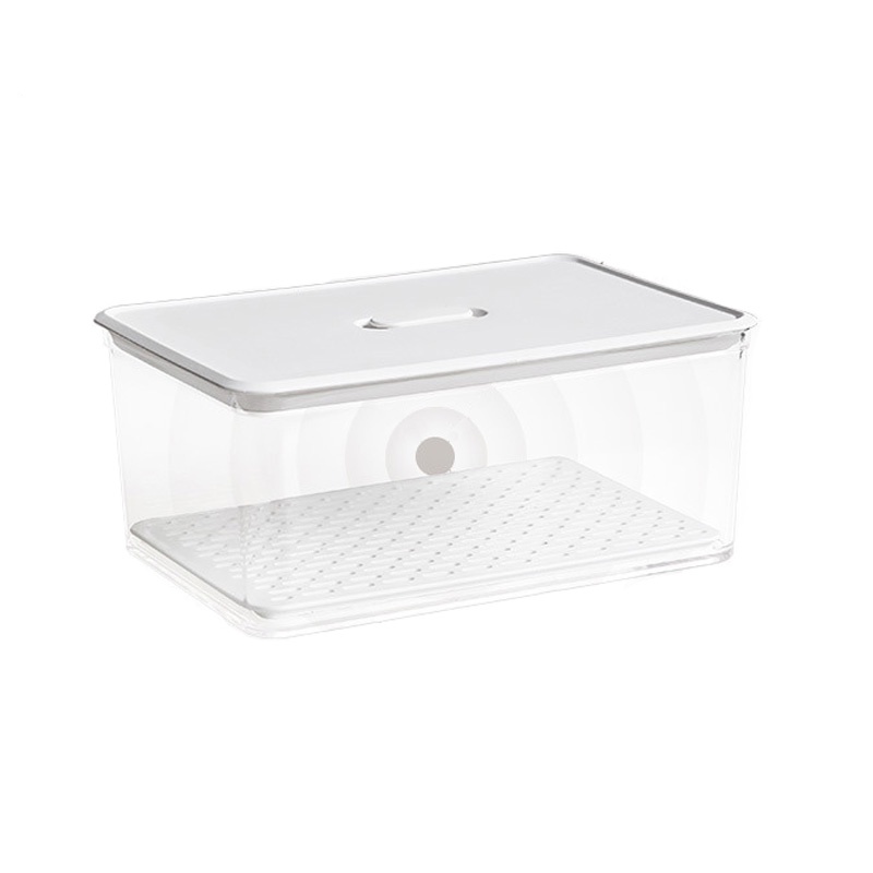 【現貨】水果保鮮冰箱收納盒塑膠保鮮盒長方形密封盒子食品餃子冷凍整理盒 Dhome