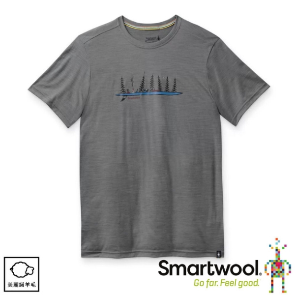 【SmartWool 美國 男 Merino Sport 150 好友時光T恤《淺灰色》】SW016281/排汗衣