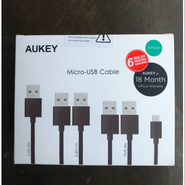 Aukey Micro USB 電纜黑色 X5 CB D5