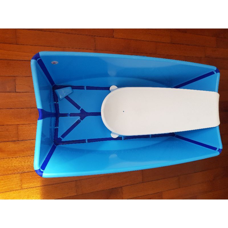 丹麥STOKKE The Flexi Bath 摺疊浴盆 FlexiBath 折疊摺疊式多功能浴盆 含新生兒浴架 限自取