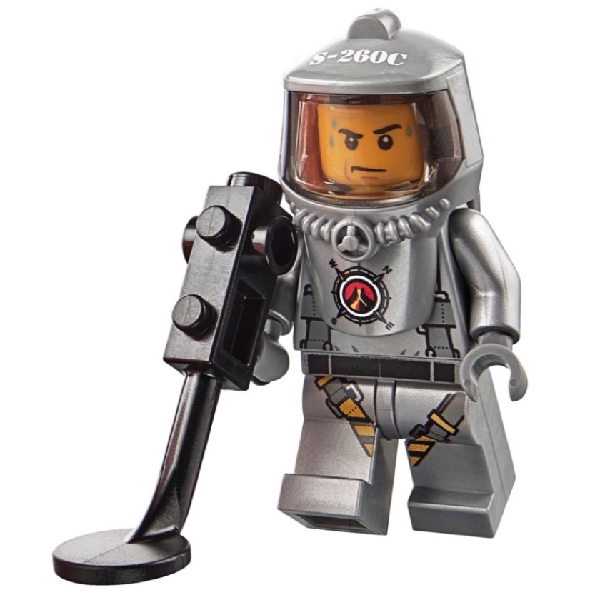 LEGO 樂高 60124 60125 火山系列 測試員 探測員 偵查員 單人偶 含黑色探測器 全新品 , 核子 4代