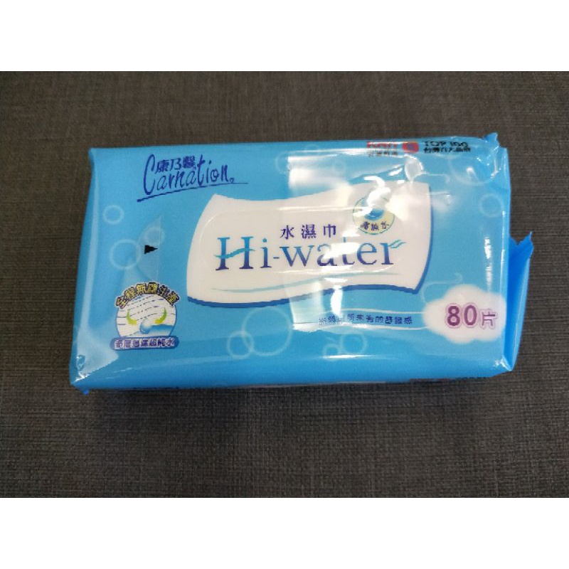 康乃馨 Hi-Water 水濕巾80片 /濕紙巾