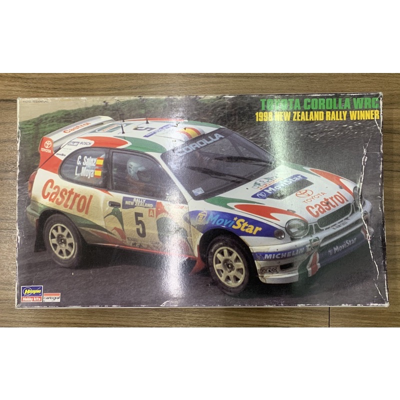 特價盒損 長谷川 1/24 CR-123 TOYOYA 豐田 COROLLA WRC 1998 紐西蘭站 塑膠組裝模型車