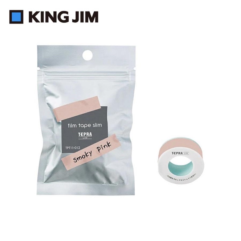 台灣現貨/快速出貨 KING JIM TEPRA LITE熱感式標籤薄膜自黏膠帶11mm/15mm寬「煙燻粉/」